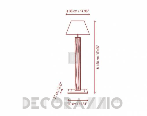 Светильник  напольный (Торшер) Bover TAU PIE MADERA - TAU PIE MADERA