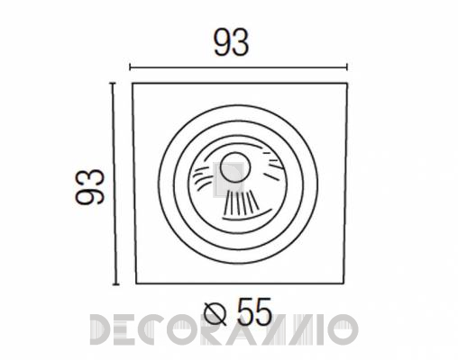 Светильник  потолочный врезной (Светильник точечный) Faro 43382 - 43382