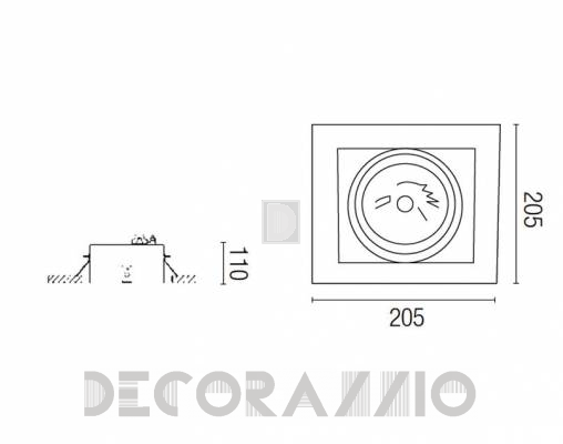 Светильник  потолочный врезной (Светильник точечный) Faro 43326 - 43326