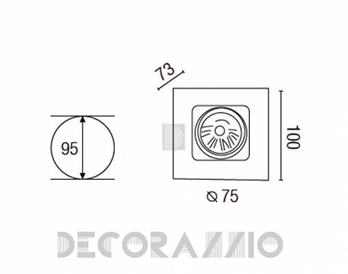 Светильник  потолочный врезной Faro 43071 - 43071