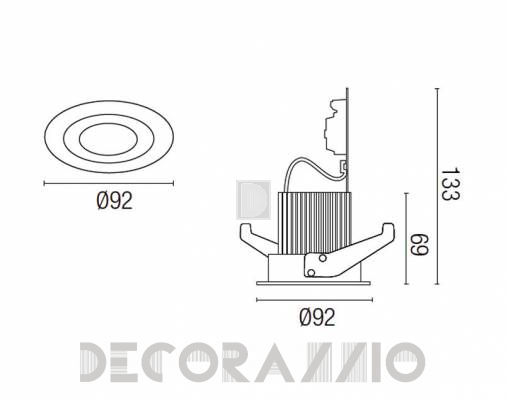 Светильник  потолочный врезной Faro 3071501 - 3071501