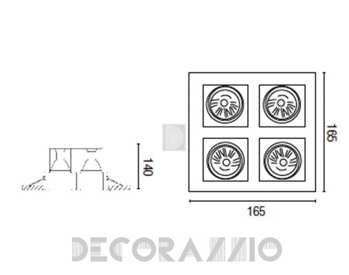 Светильник  потолочный врезной Faro 43307 - 43307