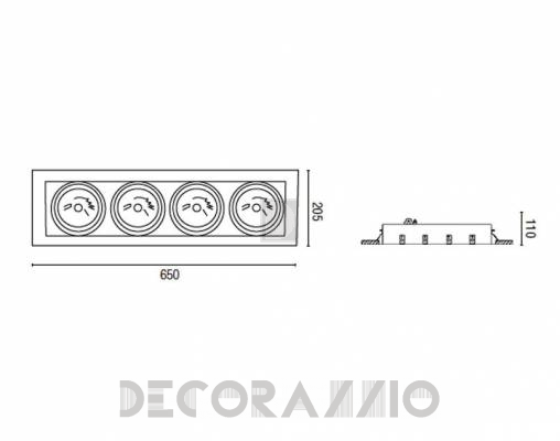 Светильник  потолочный врезной Faro 43333 - 43333