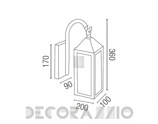 Светильник уличный настенный накладной Faro 72263 - 72263