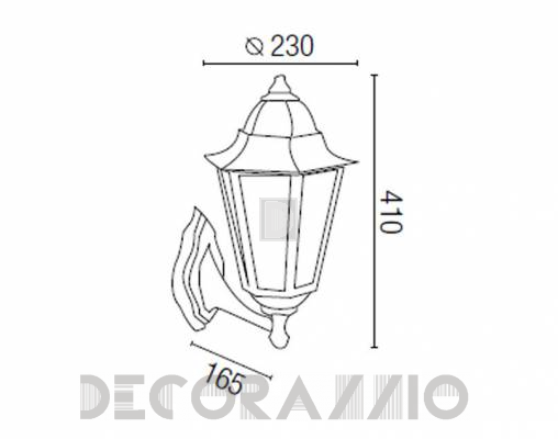 Светильник уличный настенный накладной (Уличный фонарь) Faro 73432 - 73432