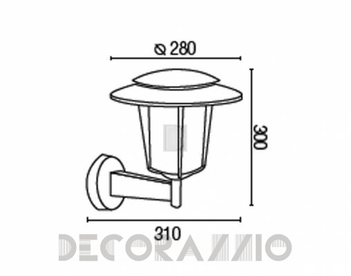 Светильник уличный настенный накладной (Уличный фонарь) Faro 74252 - 74252