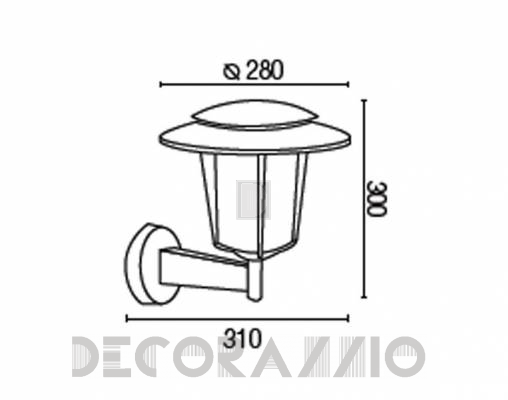 Светильник уличный настенный накладной (Уличный фонарь) Faro 74252 - 74252