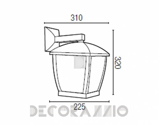 Светильник уличный настенный накладной (Уличный фонарь) Faro 75000 - 75000