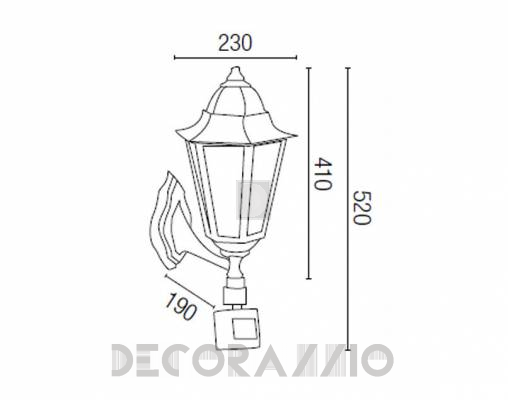 Светильник уличный настенный накладной (Уличный фонарь) Faro 73433 - 73433