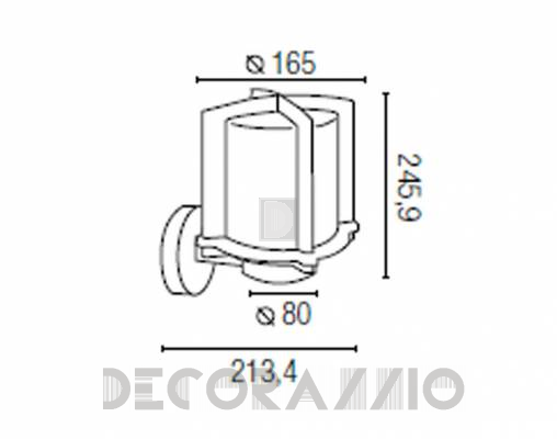 Светильник уличный настенный накладной (Уличный фонарь) Faro 74360 - 74360