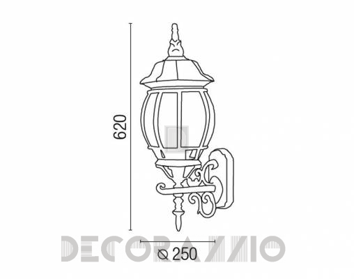 Светильник уличный настенный накладной (Уличный фонарь) Faro 73532 - 73532