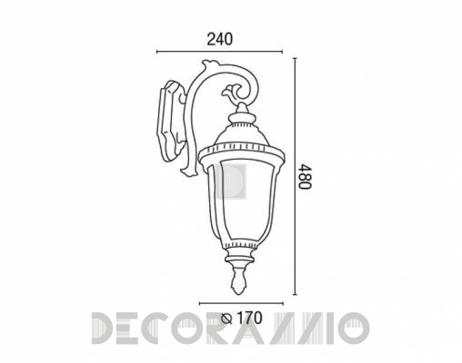 Светильник уличный настенный накладной (Уличный фонарь) Faro 74132 - 74132