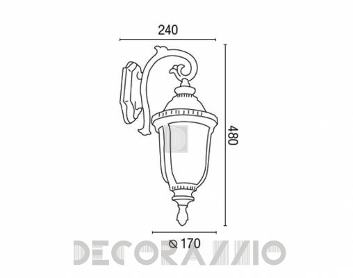 Светильник уличный настенный накладной (Уличный фонарь) Faro 74132 - 74132