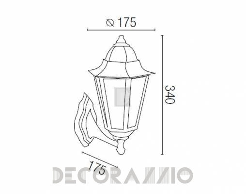 Светильник уличный настенный накладной (Уличный фонарь) Faro 73412 - 73412