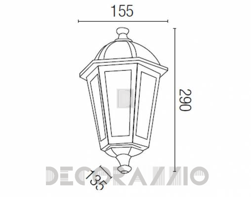 Светильник уличный настенный накладной (Уличный фонарь) Faro 73398 - 73398