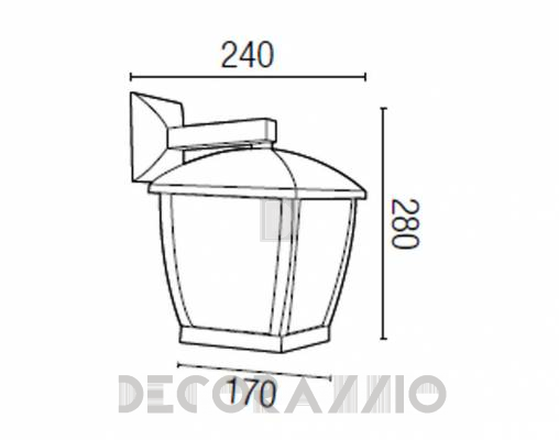 Светильник уличный настенный накладной (Уличный фонарь) Faro 74998 - 74998