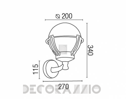 Светильник уличный настенный накладной Faro 74387 - 74387