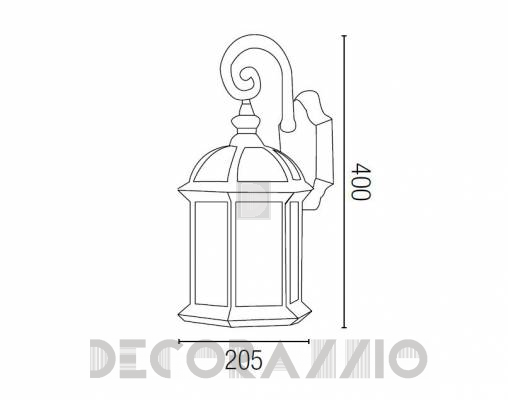 Светильник уличный настенный накладной (Уличный фонарь) Faro 74102 - 74102