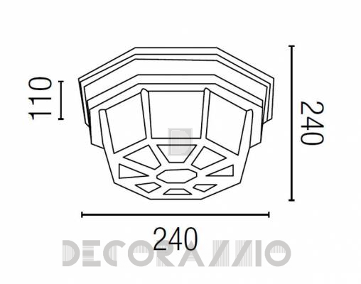 Светильник уличный потолочный накладной Faro 71433 - 71433