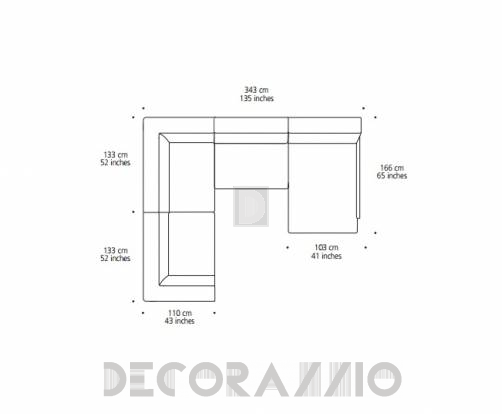 Диван модульный Doimo Sofas LUMIERE - LUMIERE 1