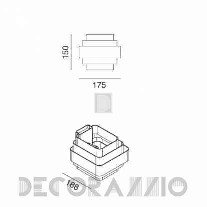 Светильник  настенный накладной (Бра) Wever & Ducre J.J.W.02 - 15612