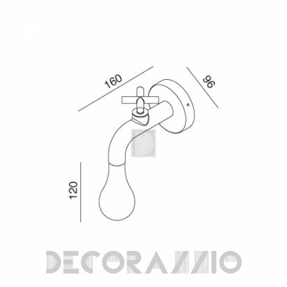 Светильник  настенный накладной (Бра) Wever & Ducre LIGHTDROP 120 - 10270