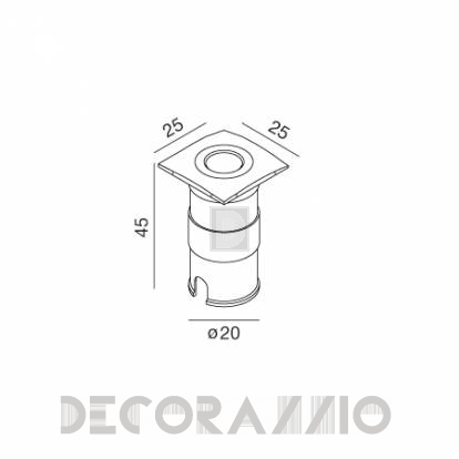 Светильник уличный напольный врезной (Светильник точечный) Wever & Ducre CARD 0.2 - 889381