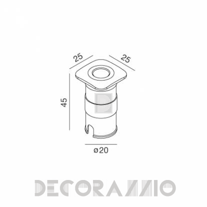 Светильник уличный напольный врезной (Светильник точечный) Wever & Ducre CARD 0.3 - 889401