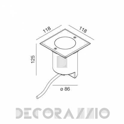 Светильник уличный напольный врезной (Светильник точечный) Wever & Ducre CHART 1.2 - 889201