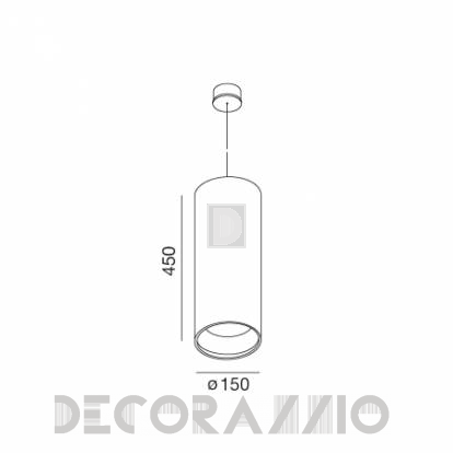 Светильник  потолочный подвесной (Люстра) Wever & Ducre CONCRETE TUBE 4,5 - 887642