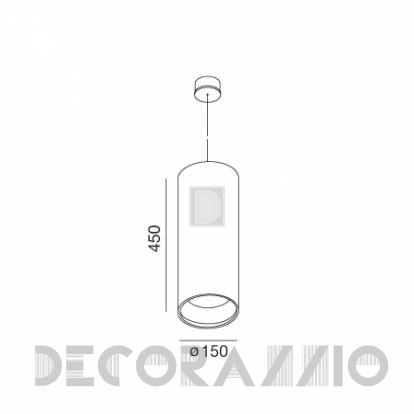 Светильник  потолочный подвесной (Люстра) Wever & Ducre CONCRETE TUBE 4,5 - 887647