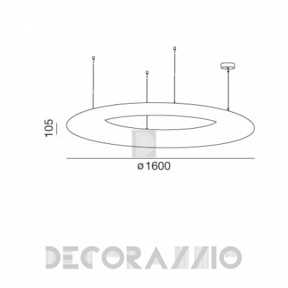 Светильник  потолочный подвесной (Люстра) Wever & Ducre SUPER GIGANT LED - 14313