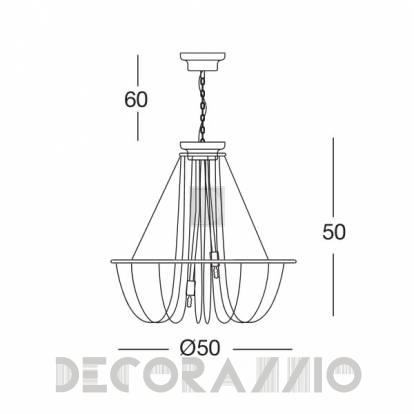 Светильник  потолочный подвесной (Люстра) Evi Style FALL - ES0024SO04CTAL