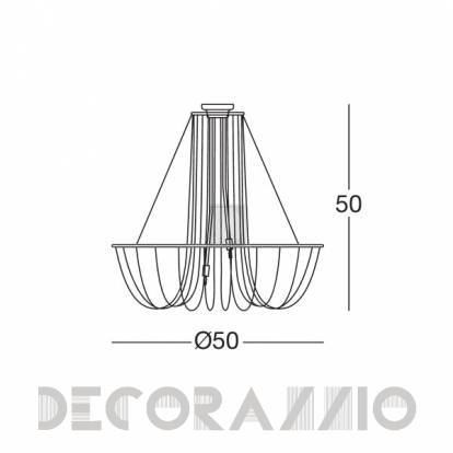 Светильник  потолочный накладной (Люстра) Evi Style FALL - ES0021PL04CTAL