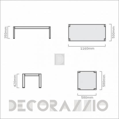 Кофейный, журнальный столик Verdesign METRO - Metro 116