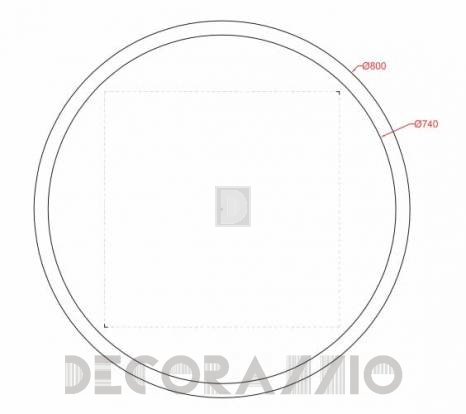 Зеркало для ванной Artceram AZULEY - ACS009 ROUND