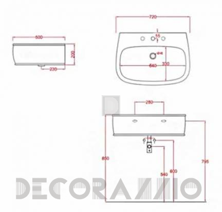 Подвесная раковина Artceram AZULEY - AZL003