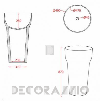 Пьедестал Artceram POP - POL004