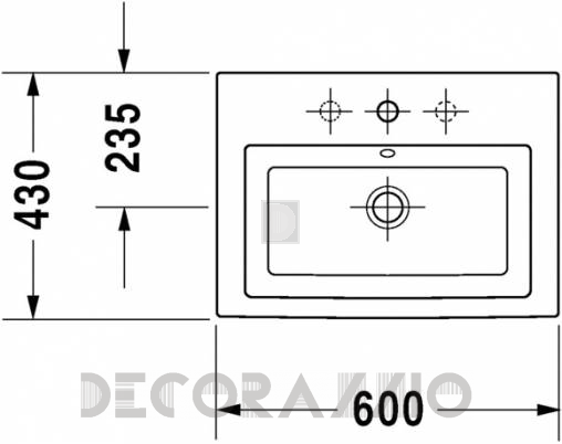 Встраиваемая раковина Duravit 2nd floor - 347600030