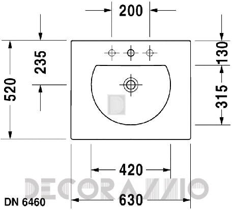 Встраиваемая раковина Duravit Darling New - 049963