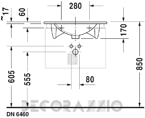 Встраиваемая раковина Duravit Darling New - 049963