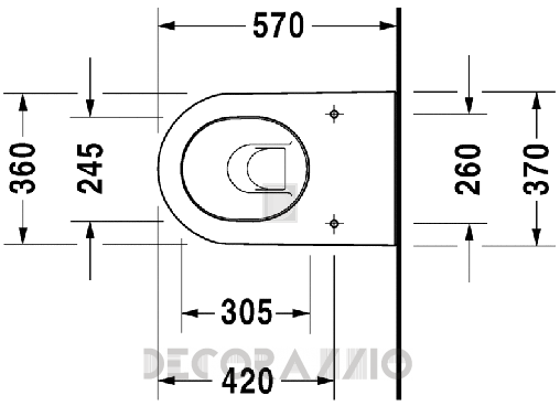 Унитаз Duravit Darling New - 213909