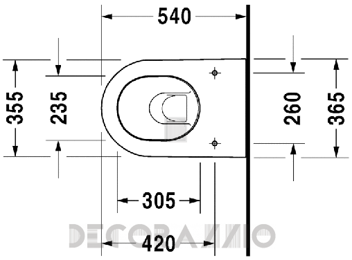 Унитаз Duravit Darling New - 254509