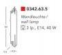 Светильник  настенный накладной (Бра) Kolarz ONTARIO - 0342.63.5