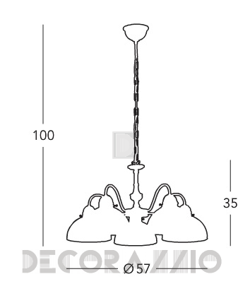 Светильник  потолочный подвесной (Люстра) Kolarz NONNA - 731.85.Wm.124