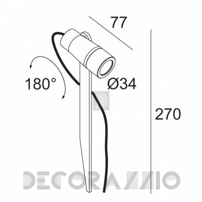 Светильник уличный напольный накладной (Светильник уличный) Delta Light KIX - 232 09 831 A