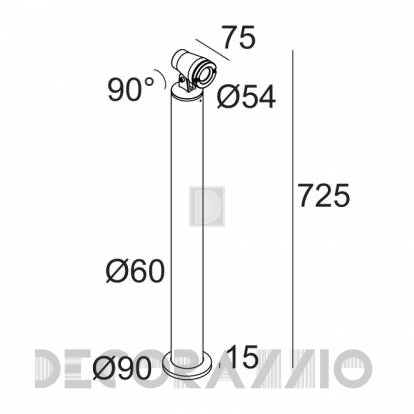 Светильник уличный напольный накладной (Светильник уличный) Delta Light KIX - 232 146 833 A