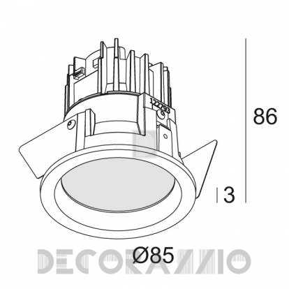 Светильник  потолочный врезной (Светильник точечный) Delta Light DIRO - 202 342 28120 A
