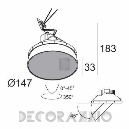 Светильник  потолочный врезной (Светильник точечный) Delta Light TWEETER - 206 23 21 82 W-W