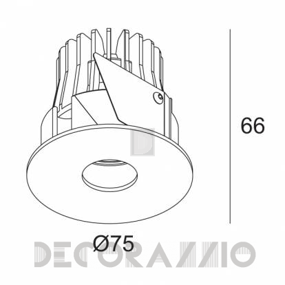 Светильник  потолочный врезной (Светильник точечный) Delta Light DIRO - 415 132 822 B